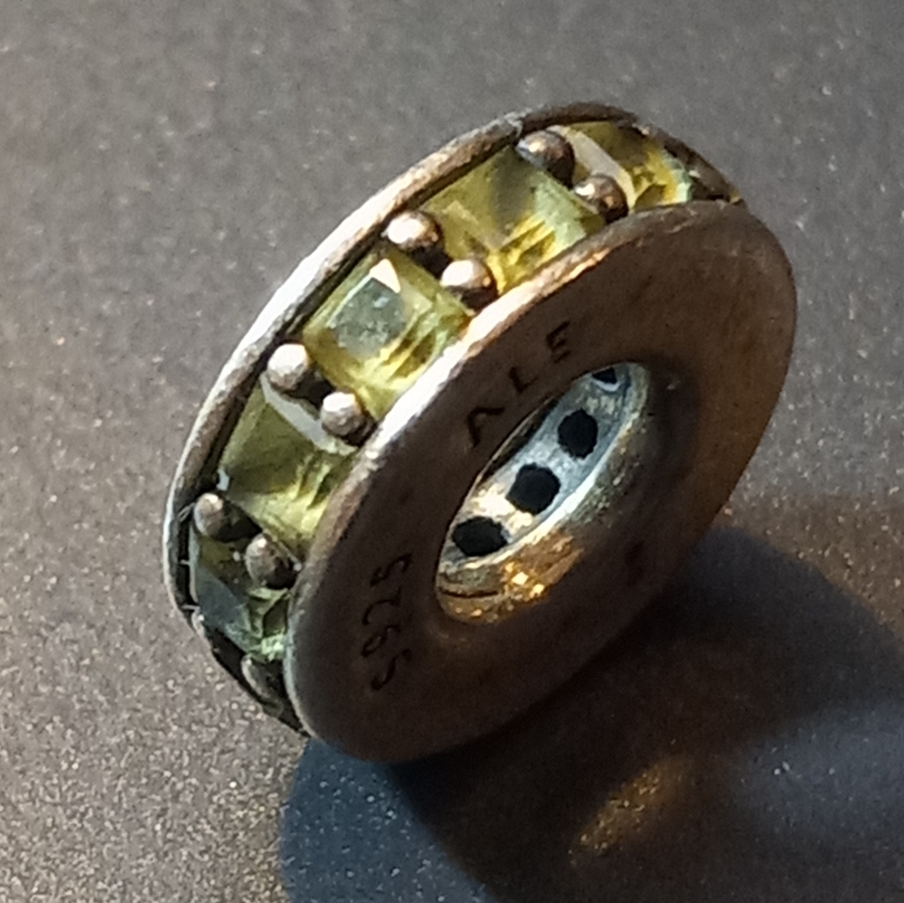 Pandora Sterling Silver Peridot Bracelet Charm